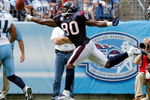 NASHVILLE, TN - SEPTEMBER 20:  Andre Johnson #80 of the Houston Texans catches a touchdown pass against the Tennessee Titans during the  NFL game at LP Field on September 20, 2009 in Nashville, Tennessee. The Texans won 34-31.  (Photo by Andy Lyons/Getty Images)