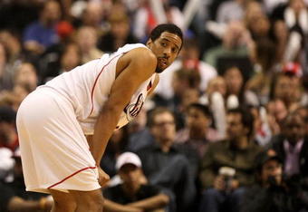 PHILADELPHIA - APRIL 30:  Andre Miller #7 of the Philadelphia 76ers looks to the bench against the Orlando Magic during Game Six of the Eastern Conference Quarterfinals at Wachovia Center on April 30, 2009 in Philadelphia, Pennsylvania. NOTE TO USER: User expressly acknowledges and agrees that, by downloading and or using this photograph, User is consenting to the terms and conditions of the Getty Images License Agreement.  (Photo by Nick Laham/Getty Images)