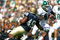 SOUTH BEND, IN - SETPEMBER 19: Glenn Winston #41 of the Michigan State Spartans moves past Toryan Smith #49 of the Notre Dame Fighting Irish on September 19, 2009 at Notre Dame Stadium in South Bend, Indiana. (Photo by Jonathan Daniel/Getty Images)