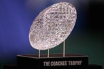 NEW ORLEANS - JANUARY 07:  The Coaches' Trophy is displayed before the Ohio State Buckeyes take on the Louisiana State University Tigers in the AllState BCS National Championship on January 7, 2008 at the Louisiana Superdome in New Orleans, Louisiana.  (Photo by Streeter Lecka/Getty Images)