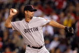 KANSAS CITY, MO - SEPTEMBER 21:  Starting pitcher Tim Wakefield #49 of the Boston Red Sox pitches during the first inning of the game against the Kansas City Royals on September 21, 2009 at Kauffman Stadium in Kansas City, Missouri.  (Photo by Jamie Squire/Getty Images)
