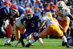 GAINESVILLE, FL - SEPTEMBER 19:  Chris Rainey #3 of the Florida Gators runs for a first down during the game against the Tennessee Volunteers at Ben Hill Griffin Stadium on September 19, 2009 in Gainesville, Florida.  (Photo by Sam Greenwood/Getty Images)