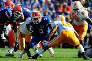 GAINESVILLE, FL - SEPTEMBER 19:  Chris Rainey #3 of the Florida Gators runs for a first down during the game against the Tennessee Volunteers at Ben Hill Griffin Stadium on September 19, 2009 in Gainesville, Florida.  (Photo by Sam Greenwood/Getty Images)