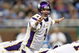 DETROIT - SEPTEMBER 20: Quarterback Brett Favre #4 of the Minnesota Vikings calls signals against the Detroit Lions at Ford Field on September 20, 2009 in Detroit, Michigan. (Photo by Stephen Dunn/Getty Images)
