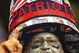 GLENDALE, AZ - FEBRUARY 03: Ed Lasater of Jacksonville, FL, fan of the New England Patriots shows support for his team outside the stadium prior to Super Bowl XLII against on February 3, 2008 at the University of Phoenix Stadium in Glendale, Arizona. (Photo by Donald Miralle/Getty Images)