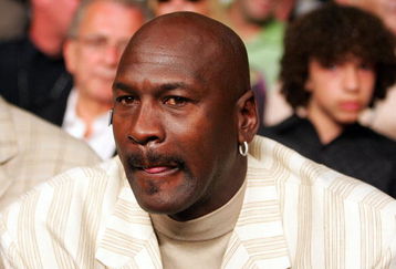LAS VEGAS - MAY 05:  Hall of fame NBA player Michael Jordan looks on during the fight between Floyd Mayweather Jr. and Oscar De La Hoya during their WBC super welterweight championship fight at the MGM Grand Garden Arena May 5, 2007 in Las Vegas, Nevada. Mayweather defeated De La Hoya by split decision. (Photo by Al Bello/Getty Images)