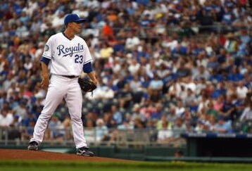 KANSAS CITY, MO - JUNE 17:  Zack Greinke #23 of the Kansas City Royals walks to the mound during the game against the Arizona Diamondbacks on June 17, 2009 at Kauffman Stadium in Kansas City, Missouri. (Photo by Jamie Squire/Getty Images)