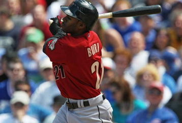 CHICAGO - MAY 16: Michael Bourn #21 of the Houston Astros swings the bat against the Chicago Cubs on May 16, 2009 at Wrigley Field in Chicago, Illinois. The Cubs defeated the Astros 5-4. (Photo by Jonathan Daniel/Getty Images) 