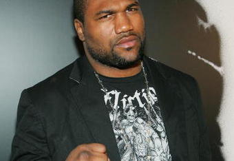 LAS VEGAS - JANUARY 24:  Mixed martial arts fighter Quinton 'Rampage' Jackson arrives at the world premiere of the movie 'Rambo' at the Planet Hollywood Resort & Casino January 24, 2008 in Las Vegas, Nevada. The film opens nationwide in the United States on January 25.  (Photo by Ethan Miller/Getty Images)