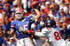 GAINESVILLE, FL - SEPTEMBER 27: Quarterback Tim Tebow #15 of the Florida Gators is pressured by Greg Hardy #86 of the Ole Miss Rebels during the game at Ben Hill Griffin Stadium on September 27, 2008 in Gainesville, Florida. (Photo by Sam Greenwood/Getty Images)