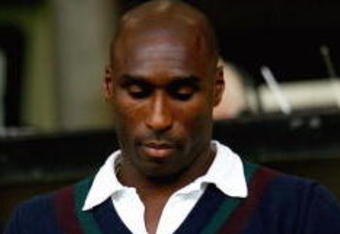 NOTTINGHAM, ENGLAND - SEPTEMBER 05:  New Notts County signing Sol Campbell makes his way to the stands during  the Coca-Cola League Two match between Notts County and Burton Albion at Meadow Lane on September 5, 2009 in Nottingham, England.  (Photo by Clive Brunskill/Getty Images)