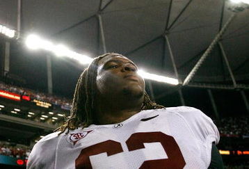 ATLANTA - SEPTEMBER 05:  Defensive lineman Terrence Cody #62 of the Alabama Crimson Tide against the Virginia Tech Hokies during the Chick-fil-A Kickoff Game at Georgia Dome on September 5, 2009 in Atlanta, Georgia.  (Photo by Kevin C. Cox/Getty Images)