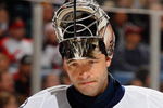 BUFFALO, NY - OCTOBER 30:  Olaf Kolzig #37 of the Tampa Bay Lightning looks on during the game against the Buffalo Sabres on October 30, 2008 at HSBC Arena in Buffalo, New York. (Photo by Rick Stewart/Getty Images)