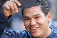 SEATTLE - JULY 13: Pitcher Felix Hernandez #34 of the Seattle Mariners smiles during the game against the Detroit Tigers on July 13, 2007 at Safeco Field in Seattle, Washington. (Photo by Otto Greule Jr/Getty Images)
