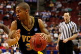 PHILADELPHIA - MARCH 19:  Eric Maynor #3 of the the VCU Rams drives against the UCLA Bruins during the first round of the NCAA Division I Men's Basketball Tournament at the Wachovia Center on March 19, 2009 in Philadelphia, Pennsylvania.  (Photo by Jim McIsaac/Getty Images)