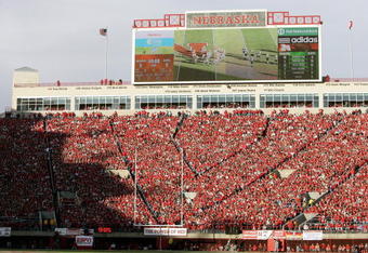 LINCOLN, NE - NOVEMBER 24:  A general view of the stadium taken during the game between the Nebraska Cornhuskers and the Colorado Buffaloes on November 24, 2006 at Memorial Stadium in Lincoln, Nebraska. Nebraska won 37-14. (Photo by Brian Bahr/Getty Images)