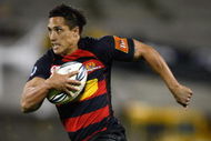CHRISTCHURCH, NEW ZEALAND - SEPTEMBER 18:  Steve Brett of Canterbury runs with the ball during the Ranfurly Shield Air New Zealand Cup match between Canterbury and Taranaki at AMI Stadium on September 18, 2009 in Christchurch, New Zealand.  (Photo by Martin Hunter/Getty Images)