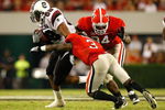 ATHENS, GA - SEPTEMBER 12:  Weslye Saunders #88 of the South Carolina Gamecocks against the Georgia Bulldogs at Sanford Stadium on September 12, 2009 in Athens, Georgia.  (Photo by Kevin C. Cox/Getty Images)