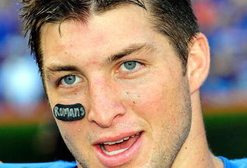 GAINESVILLE, FL - SEPTEMBER 19:  Tim Tebow #15 of the Florida Gators speaks to the media following the game against the Tennessee Volunteers at Ben Hill Griffin Stadium on September 19, 2009 in Gainesville, Florida.  (Photo by Sam Greenwood/Getty Images)
