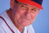 19 APR 1992:  ATLANTA MANAGER BOBBY COX IN THE DUGOUT DURING THE BRAVES GAME VERSUS THE LOS ANGELES DODGERS AT DODGER STADIUM IN LOS ANGELES, CALIFORNIA. Mandatory Credit: Stephen Dunn/ALLSPORT
