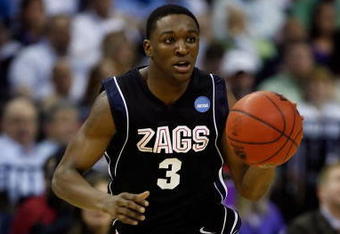 MEMPHIS, TN - MARCH 27:  Demetri Goodson #3 of the Gonzaga Bulldogs moves the ball against the North Carolina Tar Heels during the NCAA Men's Basketball Tournament South Regionals at the FedExForum on March 27, 2009 in Memphis, Tennessee.  (Photo by Joe Murphy/Getty Images)