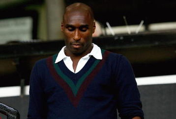 NOTTINGHAM, ENGLAND - SEPTEMBER 05:  New Notts County signing Sol Campbell makes his way to the stands during  the Coca-Cola League Two match between Notts County and Burton Albion at Meadow Lane on September 5, 2009 in Nottingham, England.  (Photo by Clive Brunskill/Getty Images)