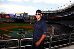 NEW YORK - JUNE 30:  Dallas Cowboys Quarterback and  Starter Spokesperson Tony Romo attends NY Yankee batting practice at Yankee Stadium on June 30, 2009 in New York City.  (Photo by Joe Kohen/Getty Images for Iconix Brand Group, Inc)