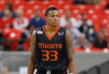 ATLANTA - MARCH 12:  Jack McClinton #33 of the Miami Hurricanes walks on the court against the Virginia Tech Hokies during day one of the 2009 ACC Men's Basketball Tournament on March 12, 2009 at the Georgia Dome in Atlanta, Georgia.  (Photo by Kevin C. Cox/Getty Images)