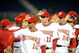 WASHINGTON - APRIL 20:  Ryan Zimmerman #11 of the Washington Nationals celebrates with teammates after a 3-2 victory against the Atlanta Braves at Nationals Park on April 20, 2009 in Washington, DC.  (Photo by Greg Fiume/Getty Images)