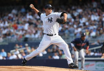 NEW YORK - APRIL 18:  Anthony Claggett #39 of the New York Yankees pitches against the Cleveland Indians at Yankee Stadium on April 18, 2009 in the Bronx borough of New York City.  (Photo by Nick Laham/Getty Images)