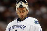 ANAHEIM, CA - SEPTEMBER 17:  Roberto Luongo #1 of the Vancouver Canucks plays during a preseason game against the Anaheim Ducks at the Honda Center on September 17, 2009 in Anaheim, California.  (Photo by Jeff Gross/Getty Images)
