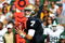 SOUTH BEND, IN - SEPTEMBER 19: Jimmy Clausen #7 of the Notre Dame Fighting Irish looks for a receiver against the Michigan State Spartans on September 19, 2009 at Notre Dame Stadium in South Bend, Indiana. Notre Dame defeated Michigan State 33-30. (Photo by Jonathan Daniel/Getty Images)