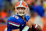GAINESVILLE, FL - SEPTEMBER 5:  Quarterback Tim Tebow #15 of the Florida Gators sets up to throw during warm-up prior to the game against the Charleston Southern Buccaneers at Ben Hill Griffin Stadium on September 5, 2009 in Gainesville, Florida.  (Photo by Sam Greenwood/Getty Images)