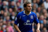 BIRMINGHAM, ENGLAND - APRIL 12: Phil Jagielka of Everton in action during the Premier League  match between Aston Villa and Everton at Villa Park on April 12, 2009 in Birmingham, England.  (Photo by Stu Forster/Getty Images)