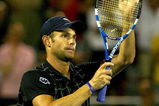 MONTREAL, QC - AUGUST 14:  Andy Roddick of the United States celebrates his win over Novak Djokovic of Serbia after their match during the quarterfinals of the Rogers Cup at Uniprix Stadium on August 14, 2009 in Montreal, Canada.  (Photo by Matthew Stockman/Getty Images)