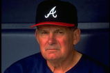 7 APR 1994:  ATLANTA BRAVES MANAGER BOBBY COX IN THE DUGOUT DURING THE BRAVES VERSUS SAN DIEGO PADRES GAME AT JACK MURPHY STADIUM IN SAN DIEGO, CALIFORNIA.  MANDATORY CREDIT:  STEPHEN DUNN/ALLSPORT