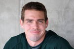 TEMPE, AZ - MARCH 08:  Matt Carson #23 of the Oakland Athletics smiles in the dugout before the spring training game against the Cleveland Indians at Phoenix Municipal Stadium on March 8, 2009 in Tempe, Arizona. The A's defeated the Indians 8-5. (Photo by Christian Petersen/Getty Images)