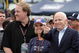 LOUDON, NH - SEPTEMBER 14:  (L-R) Curt Schilling, Shonda Schilling stand by as republican presidential candidate John McCain waves to fans with his wife Cindy McCain before the start of the NASCAR Sprint Cup Series Sylvania 300 at New Hampshire Motor Speedway on September 14, 2008 in Loudon, New Hampshire.  (Photo by Elsa/Getty Images)