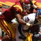 LOS ANGELES - SEPTEMBER 5: Safety Taylor Mays #2 of the USC Trojans tackles receiver Marquis Avery #9 of the San Jose State Spartans on September 5, 2009 at the Los Angeles Coliseum in Los Angeles, California. USC won 56-3. (Photo by Stephen Dunn/Getty Images)
