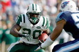NASHVILLE, TN - NOVEMBER 23:  Thomas Jones #20 of the New York Jets carries the ball during the game against the Tennessee Titans at LP Field on November 23, 2008 in Nashville, Tennessee. (Photo by Kevin C. Cox/Getty Images)