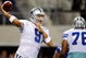 ARLINGTON, TX - SEPTEMBER 20:  Quarterback Tony Romo #9 of the Dallas Cowboys drops back to pass against the New York Giants at Cowboys Stadium on September 20, 2009 in Arlington, Texas.  (Photo by Ronald Martinez/Getty Images)