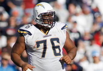 ORCHARD PARK - OCTOBER 19:  Jamal Williams #76 of the San Diego Chargers moves on the field during the game against the Buffalo Bills on October 19, 2008 at Ralph Wilson Stadium in Orchard Park, New York.  (Photo by: Rick Stewart/Getty Images)