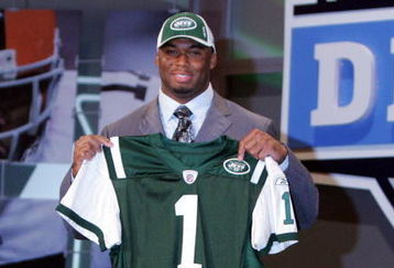 NEW YORK - APRIL 26:  Vernon Gholston poses for a photo after being selected as the sixth overall pick by the New York Jets during the 2008 NFL Draft on April 26, 2008 at Radio City Music Hall in New York City.  (Photo by Jim McIsaac/Getty Images)
