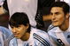 BUENOS AIRES, ARGENTINA - MARCH 28: Sergio Aguero of Argentina poses for photographs with his son Benjamin prior to the 2010 FIFA World Cup South African qualifier match between Argentina and Venezuela at River Plate Stadium on March 28, 2009 in Buenos Aires, Argentina. (Photo by Photogamma/Getty Images)