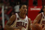 CHICAGO - APRIL 30: Derrick Rose #1 of the Chicago Bulls brings the ball upcourt against the Boston Celtics in Game Six of the Eastern Conference Quarterfinals during the 2009 NBA Playoffs at the United Center on April 30, 2009 in Chicago, Illinois. The Bulls defeated the Celtics 128-127 in triple-overtime. NOTE TO USER: User expressly acknowledges and agreees that, by downloading and/or using this Photograph, User is consenting to the terms and conditions of the Getty Images License Agreement. (Photo by Jonathan Daniel/Getty Images)