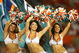 MIAMI - SEPTEMBER 21: Cheerleaders perform along with parrotheads during half-time as the Indianapolis Colts take on the Miami Dolphins at Land Shark Stadium on September 21, 2009 in Miami, Florida. The Colts defeated the Dolphins 27-23. (Photo by Doug Benc/Getty Images)