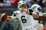 EAST RUTHERFORD, NJ - SEPTEMBER 20:  Mark Sanchez #6 of the New York Jets throws a pass against the New England Patriots at Giants Stadium on September 20, 2009 in East Rutherford, New Jersey.  (Photo by Nick Laham/Getty Images)