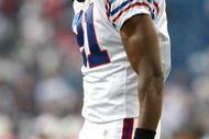 FOXBORO, MA - SEPTEMBER 14: Terrell Owens #81 of the Buffalo Bills walks across the court during warm ups before the game against the New England Patriots on September 14, 2009 at Gillette Stadium in Foxboro, Massachusetts. (Photo by Elsa/Getty Images)