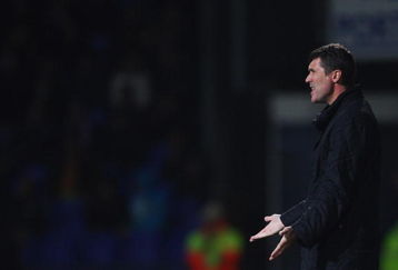 IPSWICH, ENGLAND - SEPTEMBER 15:  Ipswich Town manager Roy Keane shouts instructions during the Coca Cola Championship match between Ipswich Town and Nottingham Forest at Portman Road on September 15, 2009 in Ipswich, England.  (Photo by Jamie McDonald/Getty Images)
