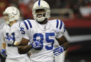 ATLANTA - AUGUST 16: Wide receiver Pierre Garcon #85 of the Indianapolis Colts lines up against the Atlanta Falcons at the Georgia Dome on August 16, 2008 in Atlanta, Georgia.   (Photo by Al Messerschmidt/Getty Images) 